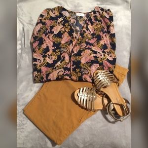 Paisley Kimono Blouse